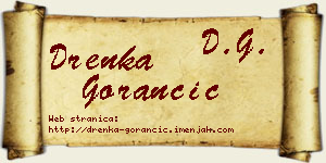 Drenka Gorančić vizit kartica